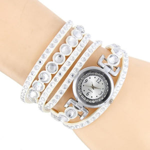 Women's Watch Wave Fashion Casual Analog Quartz Rhinestone Watch Bracelet Watch