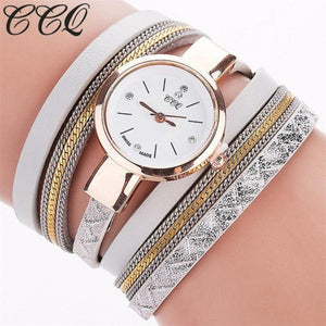 CCQ Women's Watch Fashion Casual Analog Quartz Watch leather strap