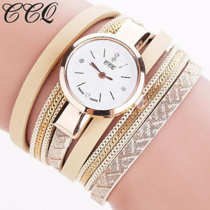 CCQ Women's Watch Fashion Casual Analog Quartz Watch leather strap