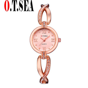 O.T.Sea Women's Watch Elegant Ladies Luxury Stainless Steel Quartz Watch Clock Female