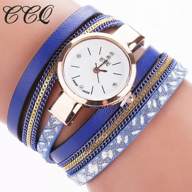 CCQ Women's Watch Fashion Casual Analog Quartz Watch leather strap