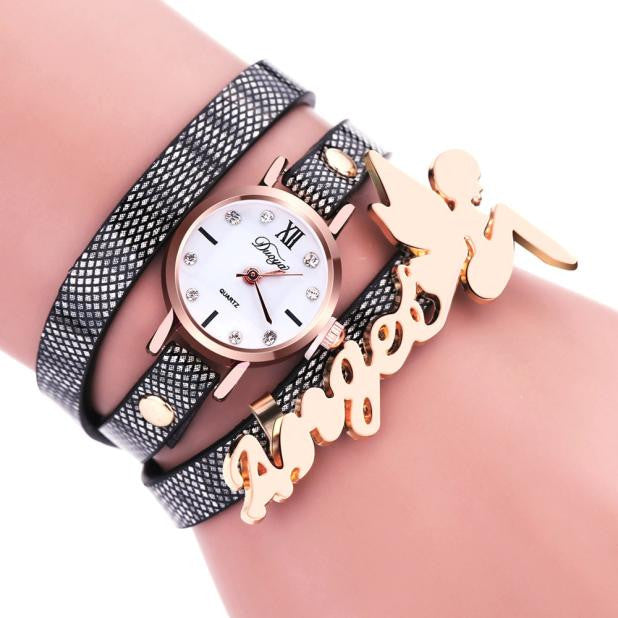 Women's Dancers Around Leatherette Quartz Wrist Watch