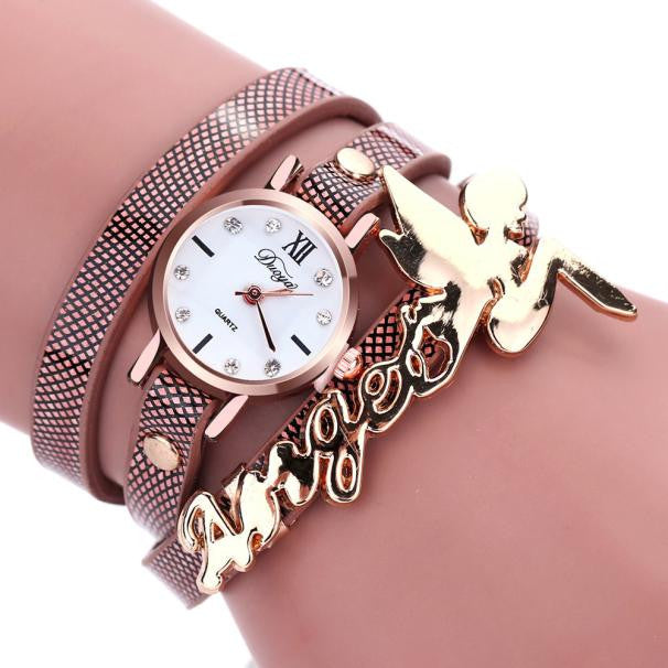 Women's Dancers Around Leatherette Quartz Wrist Watch