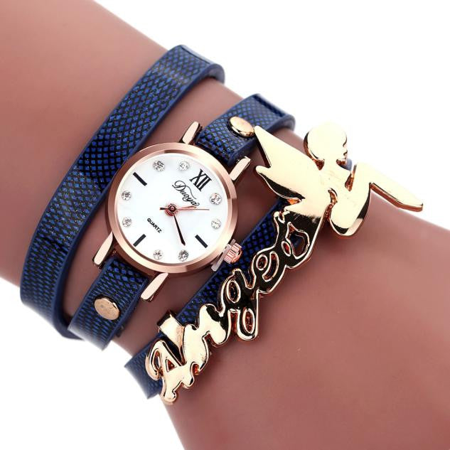 Women's Dancers Around Leatherette Quartz Wrist Watch