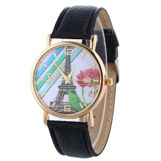 Fashion Casual Women's Leather Quartz Wrist Watch