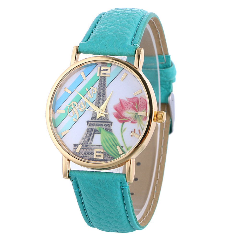 Fashion Casual Women's Leather Quartz Wrist Watch