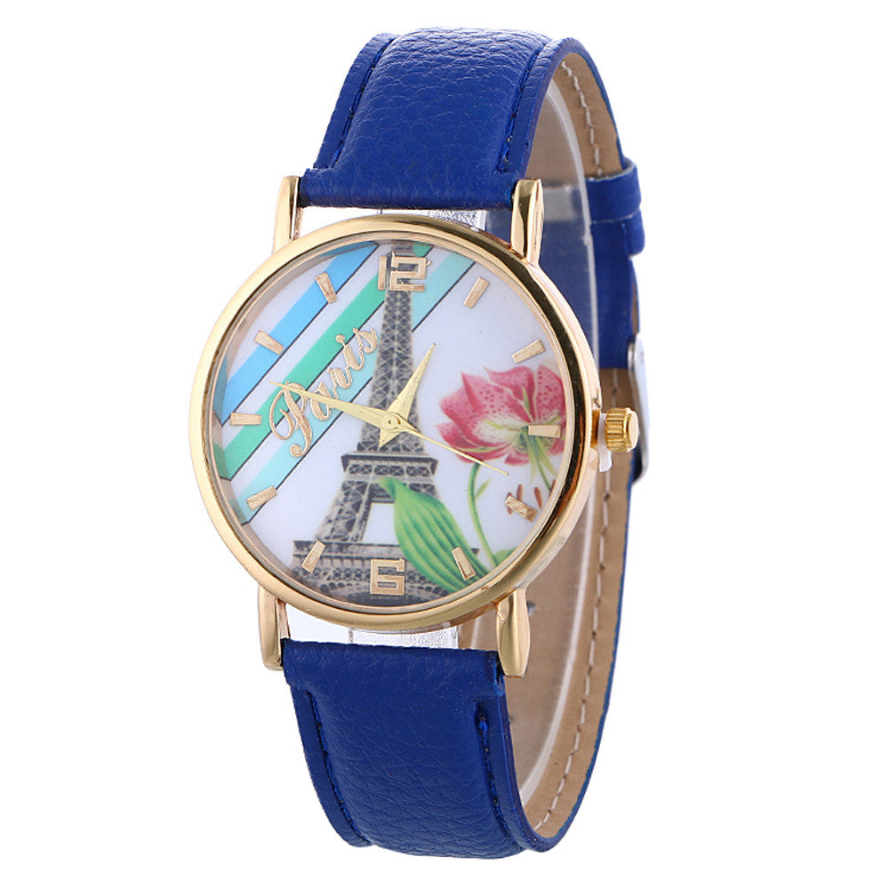 Fashion Casual Women's Leather Quartz Wrist Watch